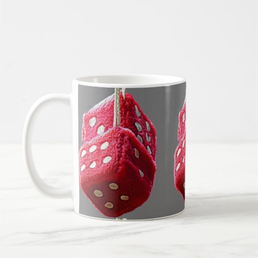 Red Fuzzy Dice Kaffeetasse (Links)