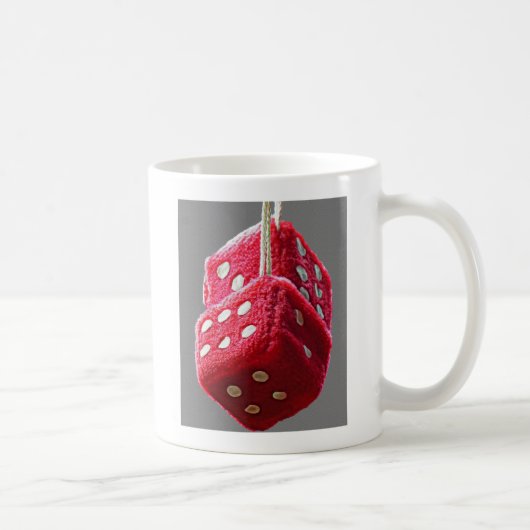 Red Fuzzy Dice Kaffeetasse (Rechts)