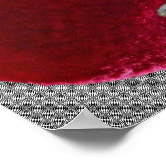 Red Fuzzy Dice Poster (Ecke)