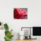Red Fuzzy Dice Poster (Heimbüro)