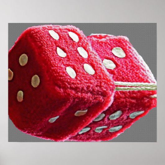 Red Fuzzy Dice Poster (Vorne)