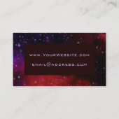 Red Galaxy Business Card Visitenkarte (Rückseite)