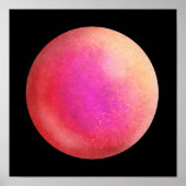 Red Galaxy Orb - Scarlett und Violettmarmor Print Poster (Vorne)