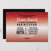 Red GAMER GAMING DIGITAL Bar Mitzvah Einladung (Vorne/Hinten)