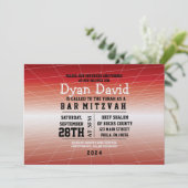 Red GAMER GAMING DIGITAL Bar Mitzvah Einladung (Stehend Vorderseite)