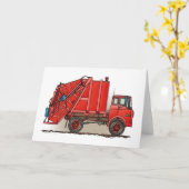 Red Garbour Truck Karte (Gelbe Blume)