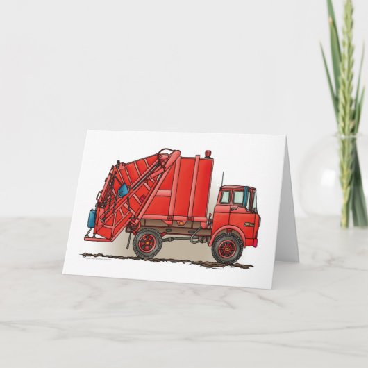 Red Garbour Truck Karte (Vorderseite)