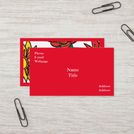 Red Garden Standard, 3,5" x 2,0" Visitenkarte