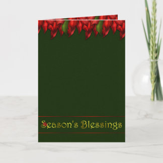 Red Garland Blesscard Feiertagskarte
