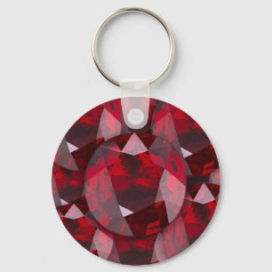 RED GARNET GEMS JANUARY BIRTHSTONE SCHLÜSSELANHÄNGER