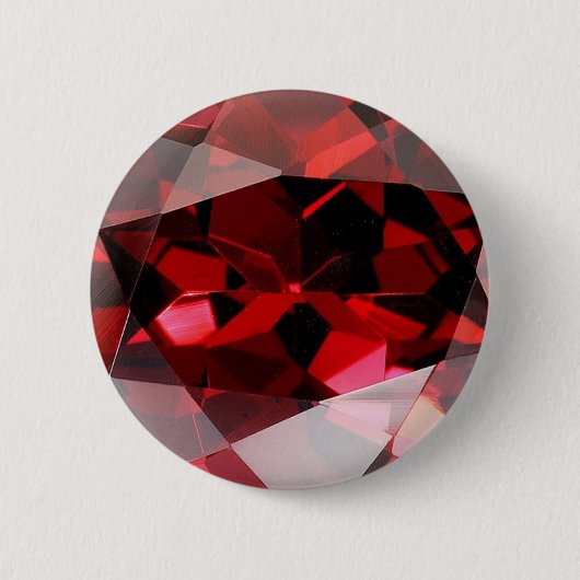 Red Garnet Gemstone Januar Birthstone Button (Vorderseite)
