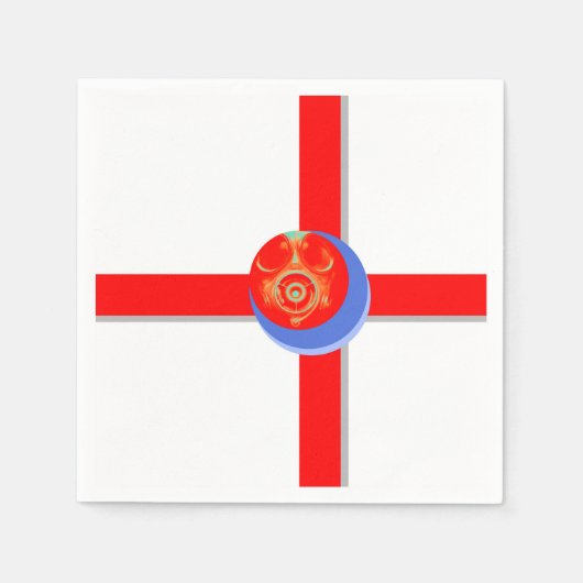 Red Gas Mask Paper Napkins Serviette (Vorderseite)