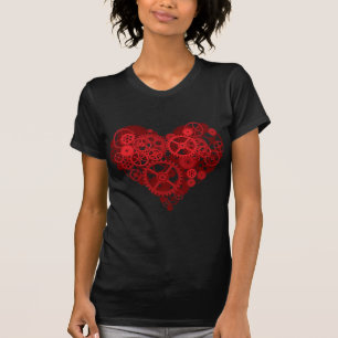 Red Gears Heart T-Shirt