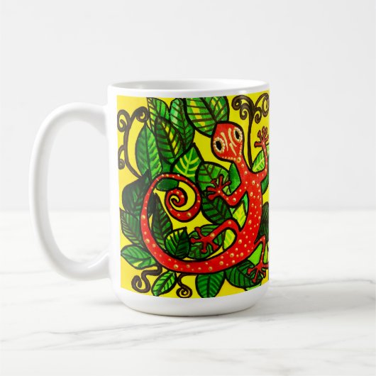 Red Gecko coffee Tasse (Links)
