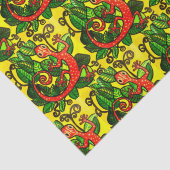 Red Gecko Tissue Paper Seidenpapier (Detail)