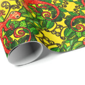 Red Gecko Wrapping Paper Geschenkpapier (Rolleneckpunkt)