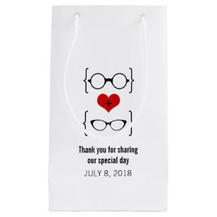 Red Geeky Glasses Geschenktasche Kleine Geschenktüte