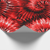 Red Gefärbte Krawatte Psychedelic Sternexplosion R Geschenkpapier (Ecke)