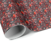 Red Gemstone Geschenkpapier (Rolleneckpunkt)