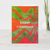 Red Gemustert Green Vertical Sound Wave Weihnachte Karte (Vorderseite)