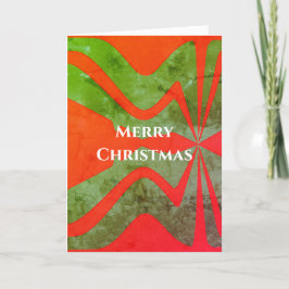 Red Gemustert Green Vertical Sound Wave Weihnachte Karte