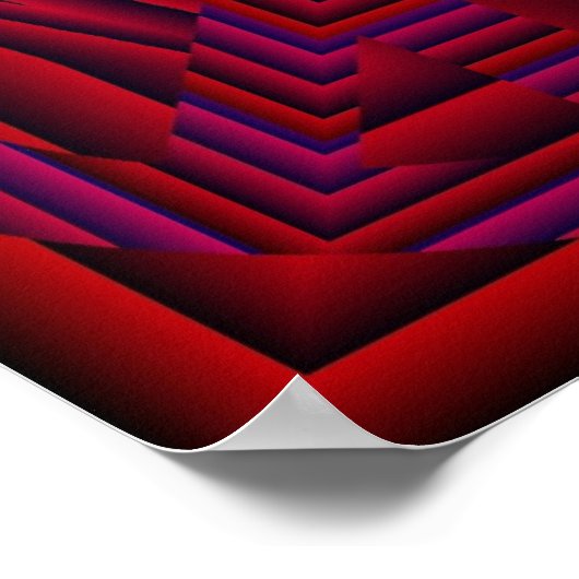 Red Gemustert Psychedelic Poster (Ecke)