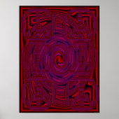 Red Gemustert Psychedelic Poster (Vorne)
