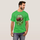 Red Gentian Blume in Bloom Personalisiert T-Shirt (Vorne ganz)
