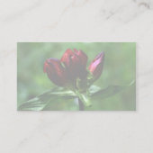 Red Gentian Floral Business Card Visitenkarte (Rückseite)
