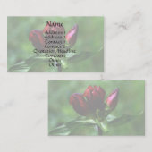 Red Gentian Floral Business Card Visitenkarte (Vorne/Hinten)
