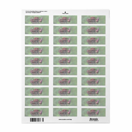 Red Gentian in Bloom Blume Adressenaufschrift (Vorne)