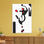 "Red Geo Design" Fine Art Canvas Print Leinwanddruck (Insitu (Wohnzimmer))