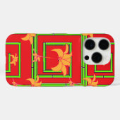 Red Geo Floral Case-Mate iPhone Hülle (Rückseite (Horizontal))