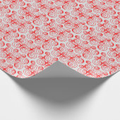 Red Geo Wrapping Paper Geschenkpapier (Ecke)