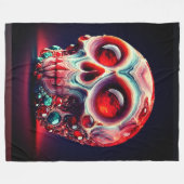 Red Geode Skull Fleecedecke (Vorderseite (Horizontal))