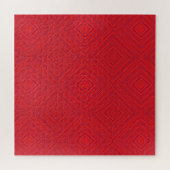 Red Geometric Diamond Muster Impossible Muster Puzzle (Horizontal)