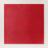 Red Geometric Diamond Muster Impossible Muster Puzzle (Vertikal)