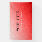 Red geometric mesh Triangle custom text Banner (Vertikal)