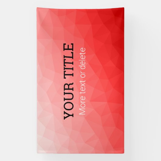 Red geometric mesh Triangle custom text Banner (Vertikal)