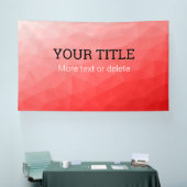 Red geometric mesh Triangle custom text Banner (Messe)