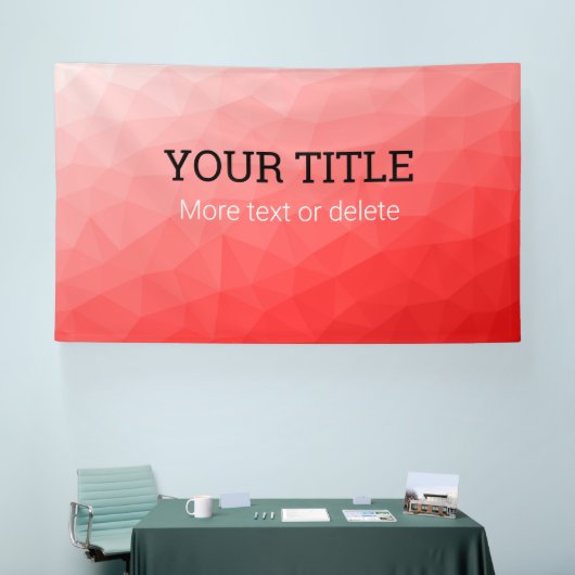 Red geometric mesh Triangle custom text Banner (Messe)