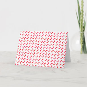 Red Geometric Painted Pattern Herzlichen Glückwuns Karte