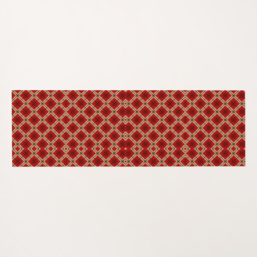 Red geometric pattern tie shown vertically  yogamatte (Rückseite (Horizontal))