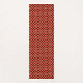 Red geometric pattern tie shown vertically  yogamatte (Vorderseite)