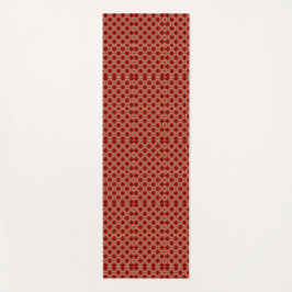 Red geometric pattern tie shown vertically  yogamatte