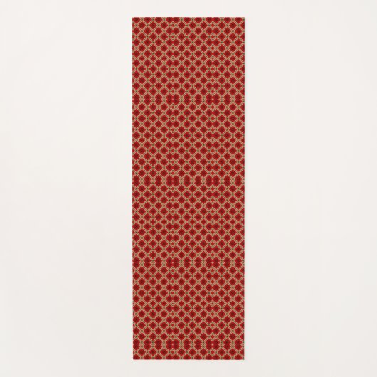 Red geometric pattern tie shown vertically  yogamatte (Vorderseite)