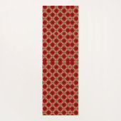 Red geometric pattern tie shown vertically  yogamatte (Rückseite)
