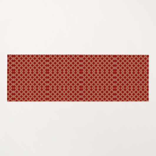 Red geometric pattern tie shown vertically  yogamatte (Vorderseite (Horizontal))