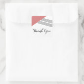 Red Geometric Strip Danke Stickers (Tasche)