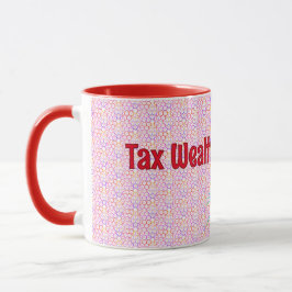 Red Geometric Tax Wealth, Statement-Tasse Tasse